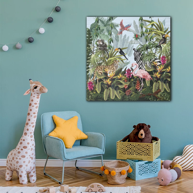 ToF Wanddecoratie jungle met dieren