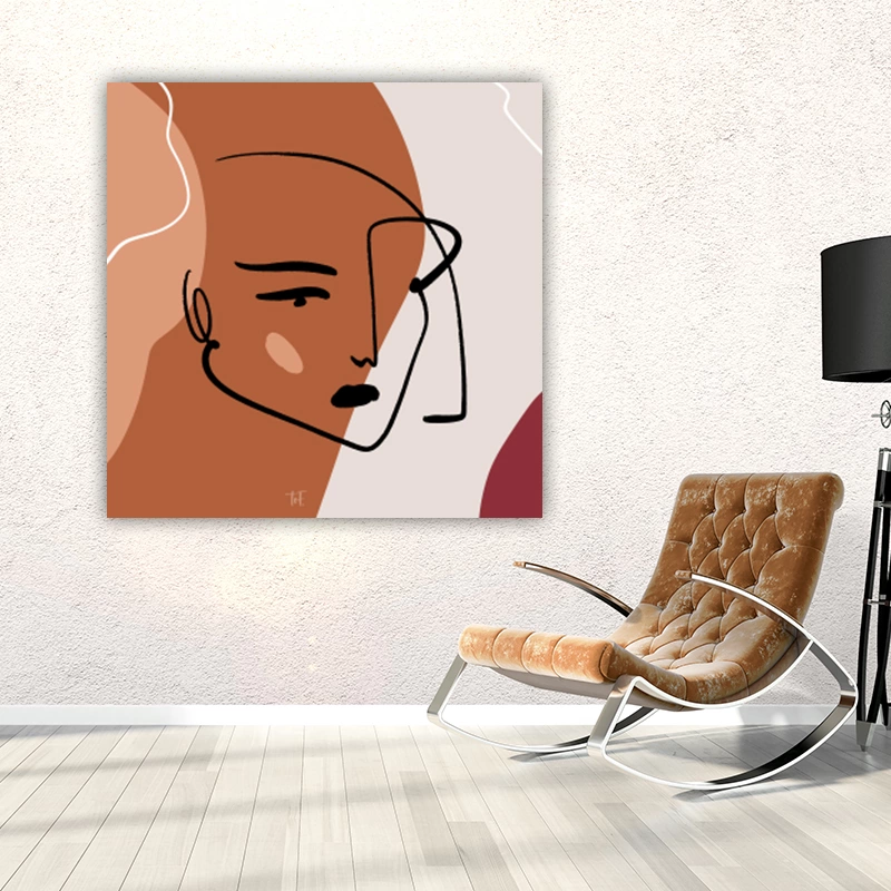 ToF Wanddecoratie modern portret vrouw