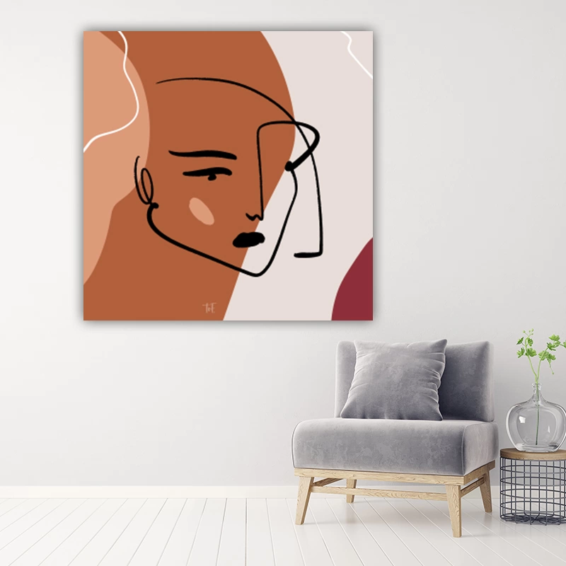 ToF Wanddecoratie modern portret vrouw - Afbeelding 2