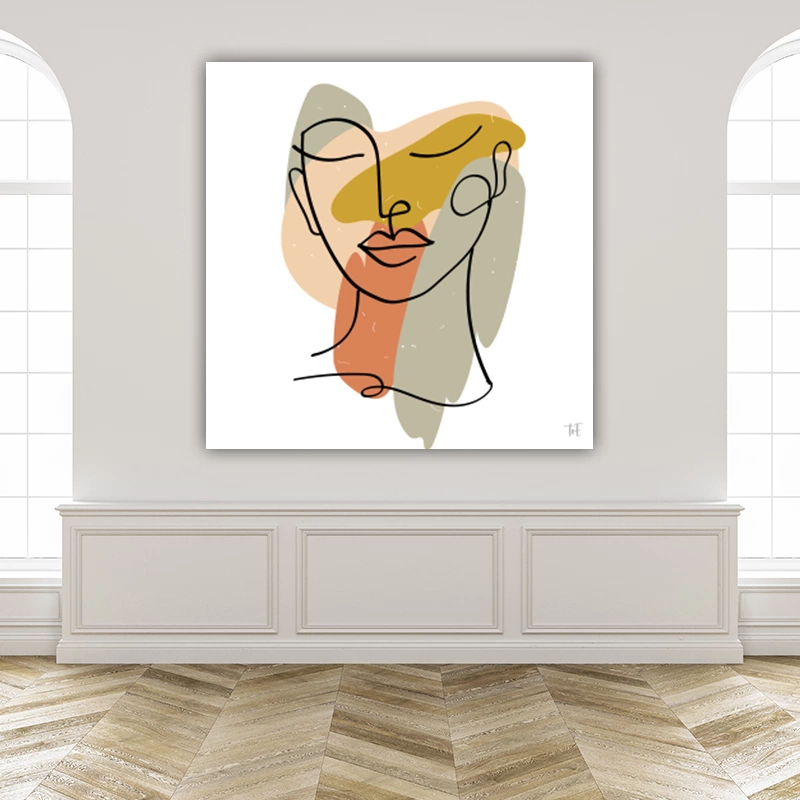 ToF Wanddecoratie portret vrouw abstract - Afbeelding 2