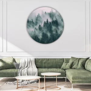 ToF Behangcirkel bomen mistig landschap