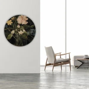 ToF Behangcirkel Stilleven met bloemen in een glas