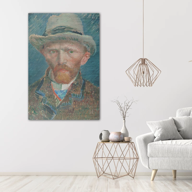 ToF Muurcirkel schilderij Zelfportret Vincent van Gogh - Afbeelding 2