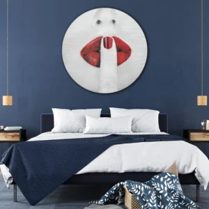 ToF Muurcirkel vrouw rode lippen