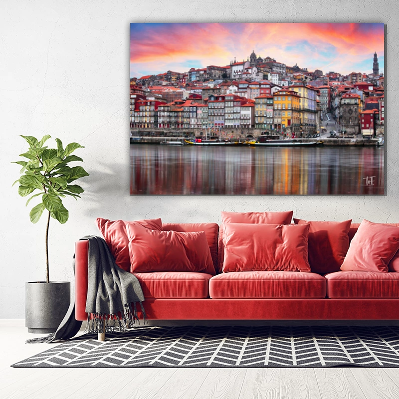 ToF Wanddecoratie stad Portugal, oude stad - Afbeelding 2