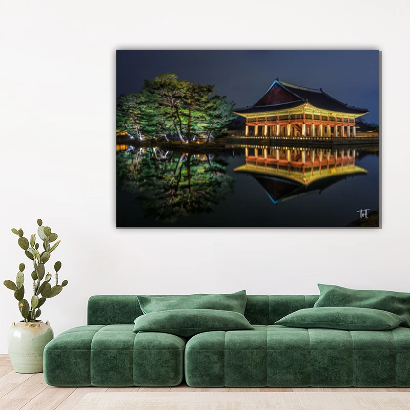 ToF Wanddecoratie landschap Gyeonhoerupaviljoen, Seoul, Zuid-Korea - Afbeelding 2