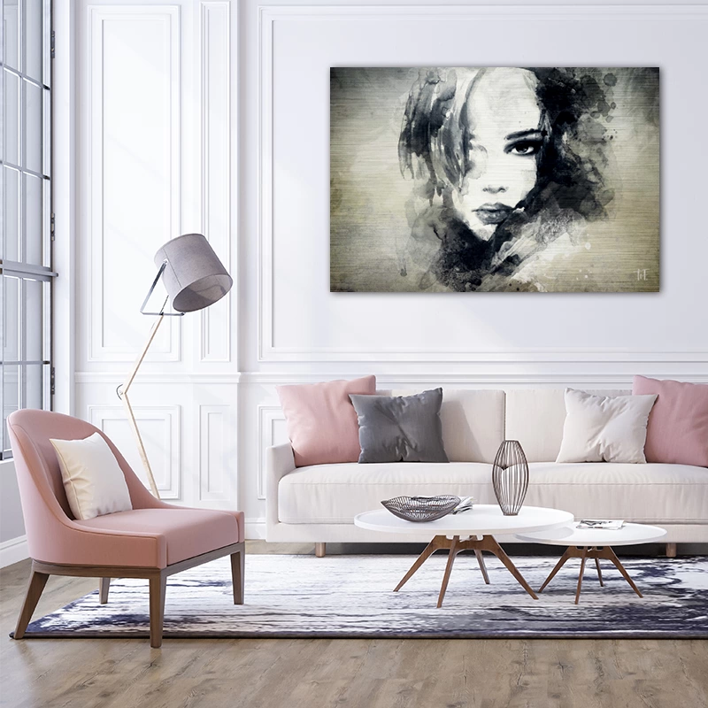 ToF Wanddecoratie schilderij gezicht vrouw - Afbeelding 2