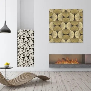 ToF Wanddecoratie kunst geometrisch patroon in goud