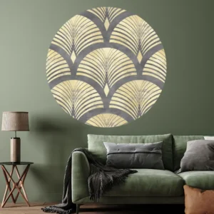 ToF Behangcirkel kunst luxe geometrische gouden schelpen