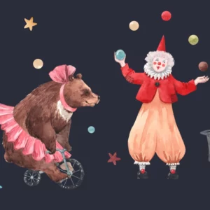 ToF Behang circus donkere achtergrond