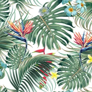ToF Behang bloemen en bladeren