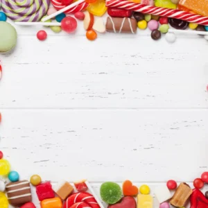 ToF Behang eten en drinken snoep aan de randen