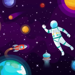 ToF Behang astronaut in de ruimte