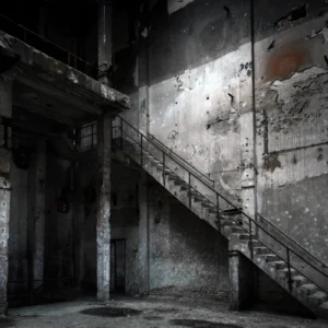 ToF Fotobehang oude gebouwen verlaten fabriek
