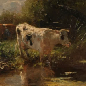 ToF Fotobehang kunst Koe aan de slootkant, Willem Maris