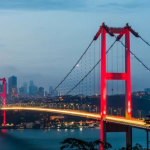 ToF Fotobehang skyline Istanboel, Bosporus brug