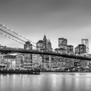 ToF Behang New York, Brooklyn Bridge zwart-wit
