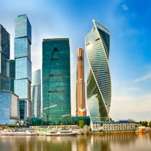 ToF Behang skyline gebouwen in Moskou