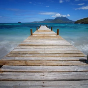 ToF Behang strand met planken pad