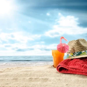 ToF Behang zomer strand met handdoek