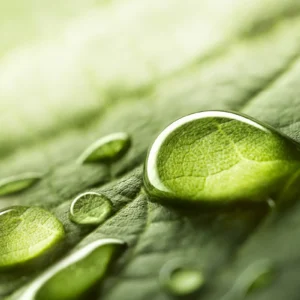 ToF Fotobehang natuur blad met waterdruppel close-up