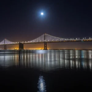ToF Fotobehang brug Golden Gate weerspiegeling in water