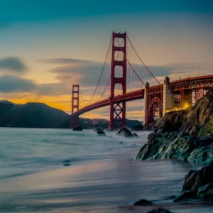 ToF Fotobehang brug Golden Gate in schemering
