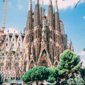 ToF Fotobehang gebouwen basiliek Sagrada Familia in Barcelona