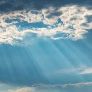 ToF Behang zon door de wolken