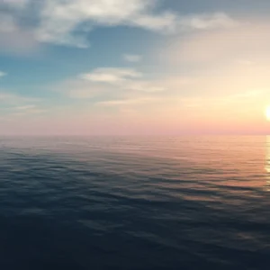 ToF Fotobehang zonsondergang achter de zee