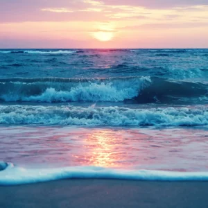 ToF Fotobehang zonsopkomst op het strand
