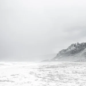 ToF Fotobehang zwart-wit strand met duinen