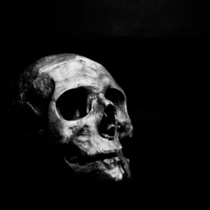 ToF Fotobehang zwart-wit schedel