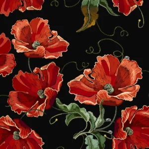 ToF Behang bloemen groot en rood