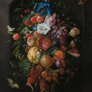 ToF Behang kunst Festoen van vruchten en bloemen, Jan Davidsz
