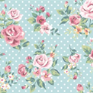 ToF Behang bloemen vintage roze
