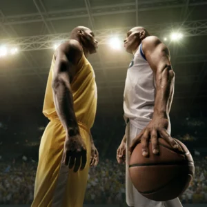 ToF Behang sport basketballers face-to-face