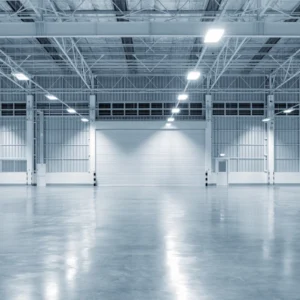 ToF Fotobehang industrieel fabrieksgebouw met betonnen vloer