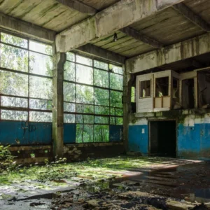 ToF Fotobehang verwilderd gebouw