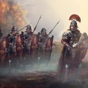 ToF Behang mensen Romeinse soldaten met zwaarden en schilden