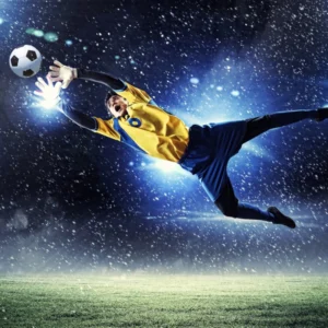 ToF Fotobehang voetbal doelman vangt bal