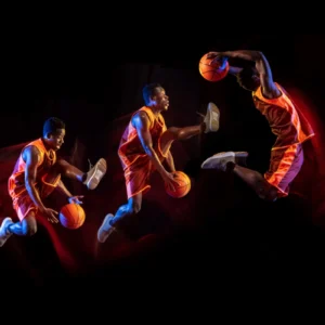 ToF Behang sport jonge basketbalspeler in actie