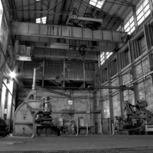 ToF Fotobehang industrieel geïsoleerde verlaten fabriek