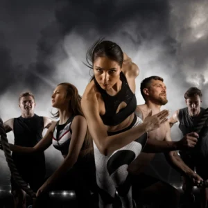 ToF Behang sport mannen en vrouwen die rennen