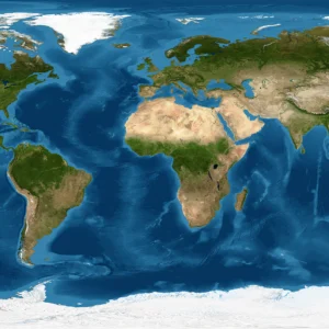 ToF Behang wereldkaart in kleur