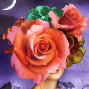 Tof Behang vrouw als bloem