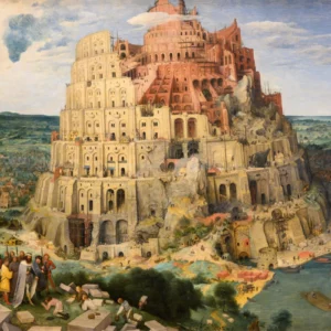 ToF Behang schilderij De Toren van Babel, Pieter Bruegel