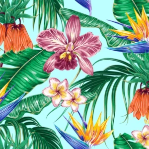 ToF Behang jungle bloemen verschillende kleuren