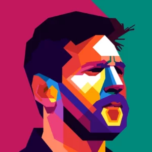 ToF Behang mensen potret Lionel Messi