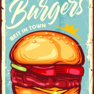 ToF Behang retro burgerbord